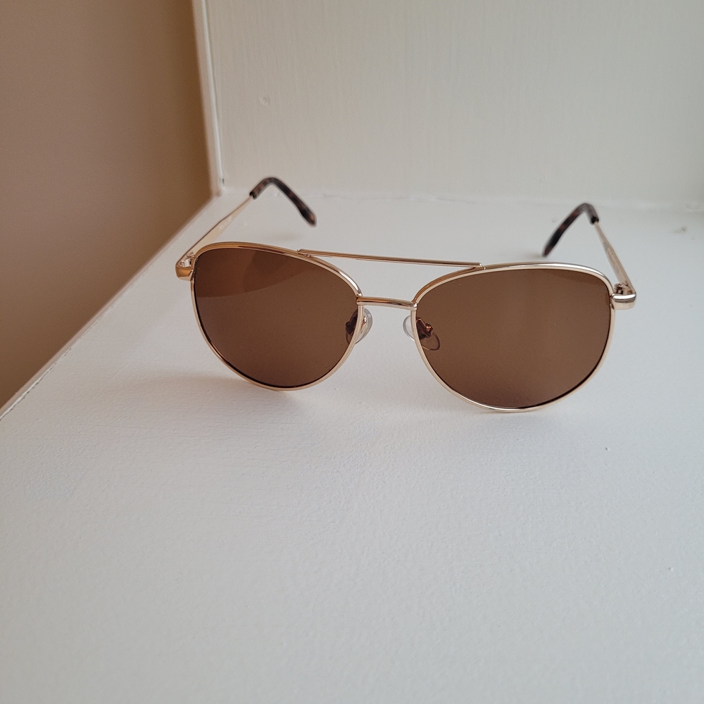 Gold Frame Brown Lens Women's Sunglasses